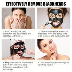 Bamboo Charcoal Tear off Mask Blackheads Pores Shrinking Hydration Mud Mask