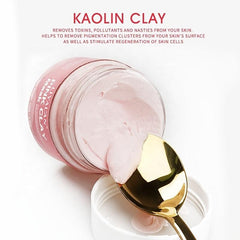 LIYALAN Pink Clay Face Mud Mask for Blackheads Pore Shrinking 120g