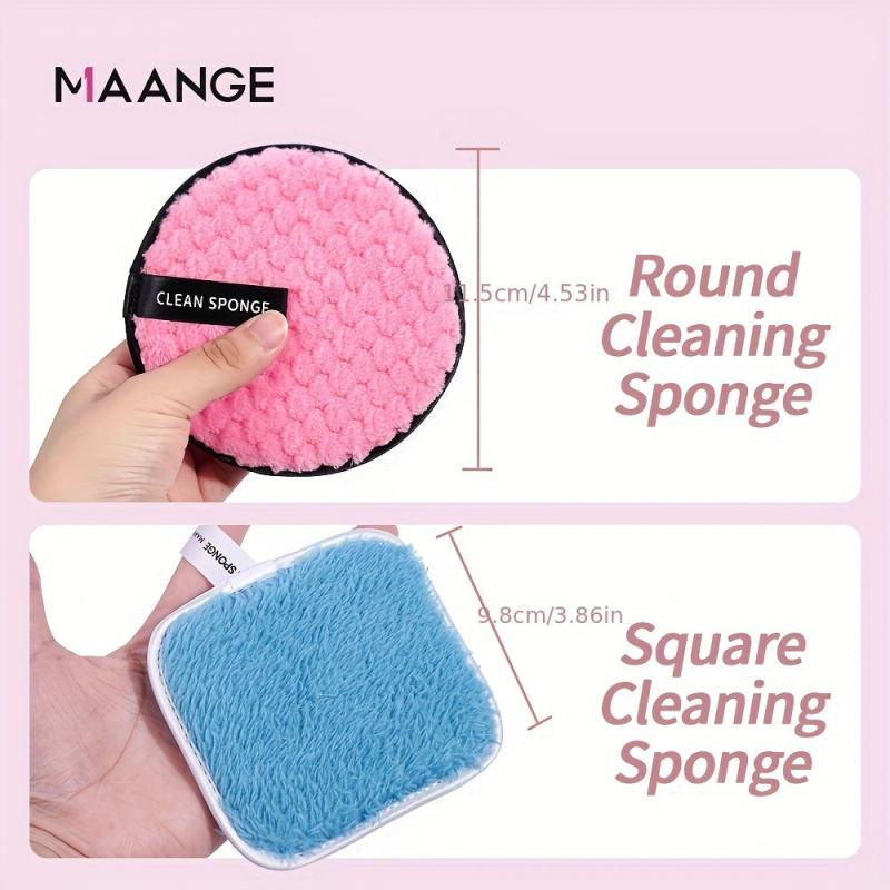 Facial Powder Puff Makeup Remover Pads Dual Sided Reusable
