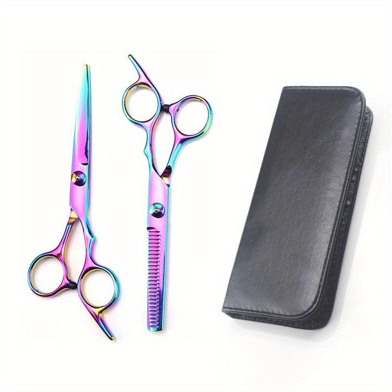 2pcs Hairdressing Scissors Professional Barber Salon Household Hair Cutting Scis