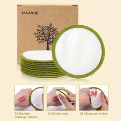 10pcs Makeup Remover Towel Face Makeup Reusable Fiber To Wash Cotton