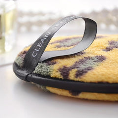 1pc Reusable Leopard Print Women's Makeup Remover Pad Coral Velvet Disc