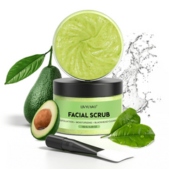 Organic Avocado & Green Tea Face Scrub With Brush