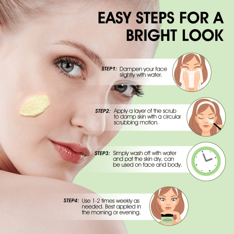 Organic Avocado & Green Tea Face Scrub With Brush