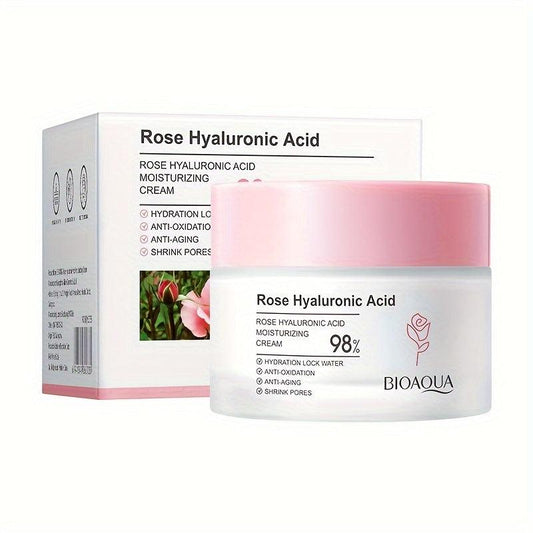 Rose Hyaluronic Acid 50ml Moisturizing Cream Face Moisturizer