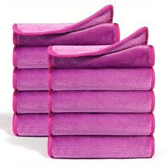 10pcs Makeup Remover Cloth Reusable Microfiber Face Towel Cleaning Wash Cloth