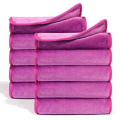 10pcs Makeup Remover Cloth Reusable Microfiber Face Towel Cleaning Wash Cloth