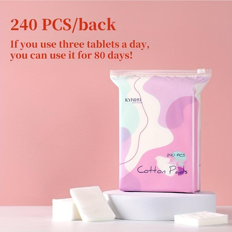 240 Pcs Stretchable Cosmetic Pads Makeup Removal & Facial Mask