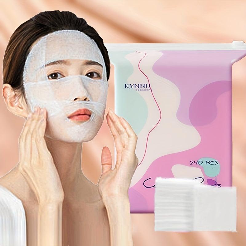 240 Pcs Stretchable Cosmetic Pads Makeup Removal & Facial Mask