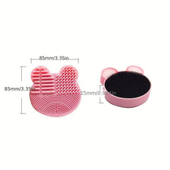 Silicone Makeup Brush Cleaner Pad with Sponge