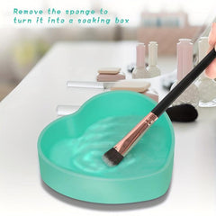 Silicone Makeup Brush Cleaner Pad with Sponge