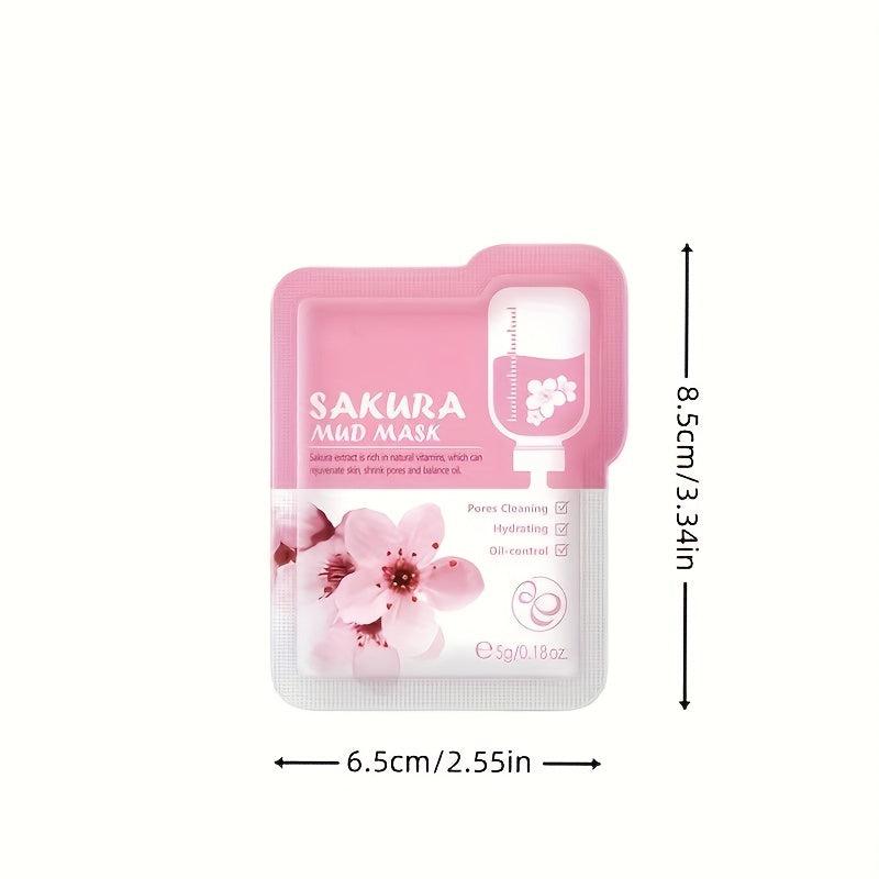 5 Pcs Cherry Mask Mud Clean Mud Film Face Skin Care Moisturizing Skin Skin Care