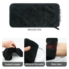 2 Pcs Makeup Remover Flannel Towel Reusable Microfiber Facial Cleansing Cloths