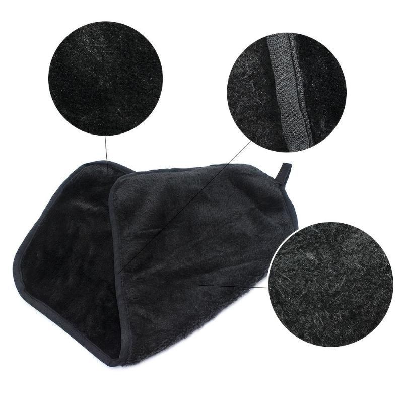 2 Pcs Makeup Remover Flannel Towel Reusable Microfiber Facial Cleansing Cloths