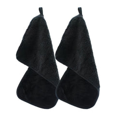 2 Pcs Makeup Remover Flannel Towel Reusable Microfiber Facial Cleansing Cloths
