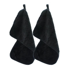 2 Pcs Makeup Remover Flannel Towel Reusable Microfiber Facial Cleansing Cloths