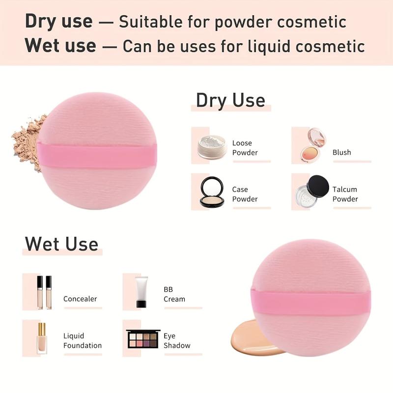 10 Pcs Round Shape Facial Powder Puff Soft Cosmetic Makeup Sponge