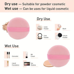 10 Pcs Round Shape Facial Powder Puff Soft Cosmetic Makeup Sponge