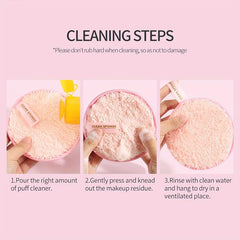 3 Pcs Natural Facial Powder Puffs Reusable Makeup Remover Pads
