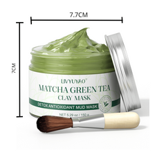 Green Tea Clay Facial Mask with Volcanic Mud