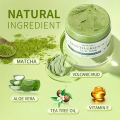 Green Tea Clay Facial Mask with Volcanic Mud
