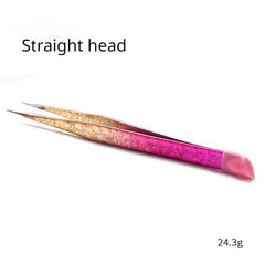 Precision Tweezers for Eyelash Extension Nail Sticker Rhinestones Gems