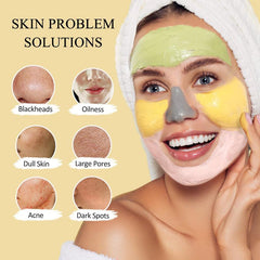 Clay Mask Set Turmeric Vitamin C Green Tea Dead Sea Mud Rose Skin Care Face Mask