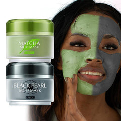 Matcha & Pearl Facial Mud Mask Set - Deep Cleansing & Moisturizing