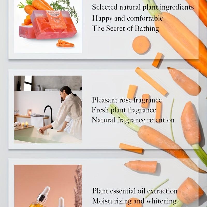 24K Golden Foil Carrot Vitamin A Soap 150g