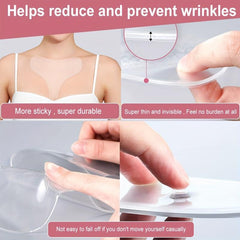 Chest Wrinkle Patch Silicone Pad Reusable Wrinkle Patches Smooth Skin For Women