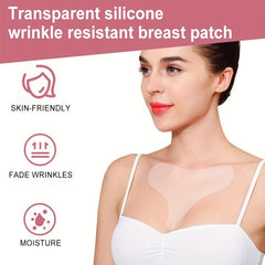 Chest Wrinkle Patch Silicone Pad Reusable Wrinkle Patches Smooth Skin For Women