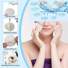 Natural Loofah Sponge Exfoliating Face Pads - Pack of 40