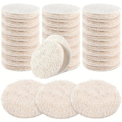 Natural Loofah Sponge Exfoliating Face Pads - Pack of 40