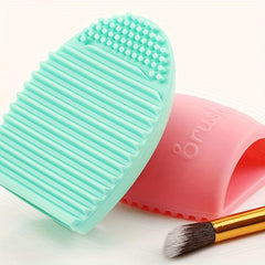 Makeup Brush Cleaner Mat Silicone Scrubber Board Tool