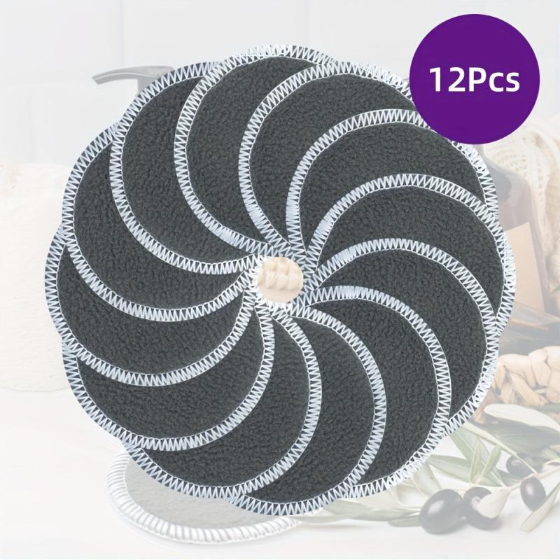 Reusable Makeup Removal Pads Soft Gray Charcoal Bamboo Makeup Remover Pads