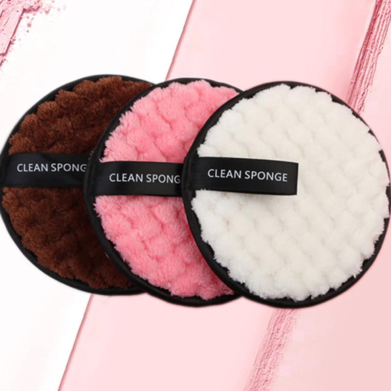 Microfiber Makeup Cleaning Soft Puff Reusable Double Layers Face Cleansing Pads