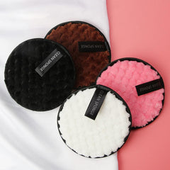Microfiber Makeup Cleaning Soft Puff Reusable Double Layers Face Cleansing Pads