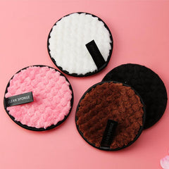 Microfiber Makeup Cleaning Soft Puff Reusable Double Layers Face Cleansing Pads