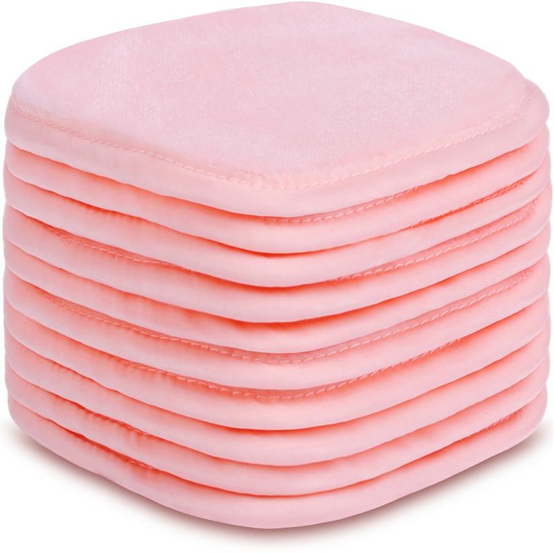 10-Pack Reusable Makeup Remover Cloth & Pads