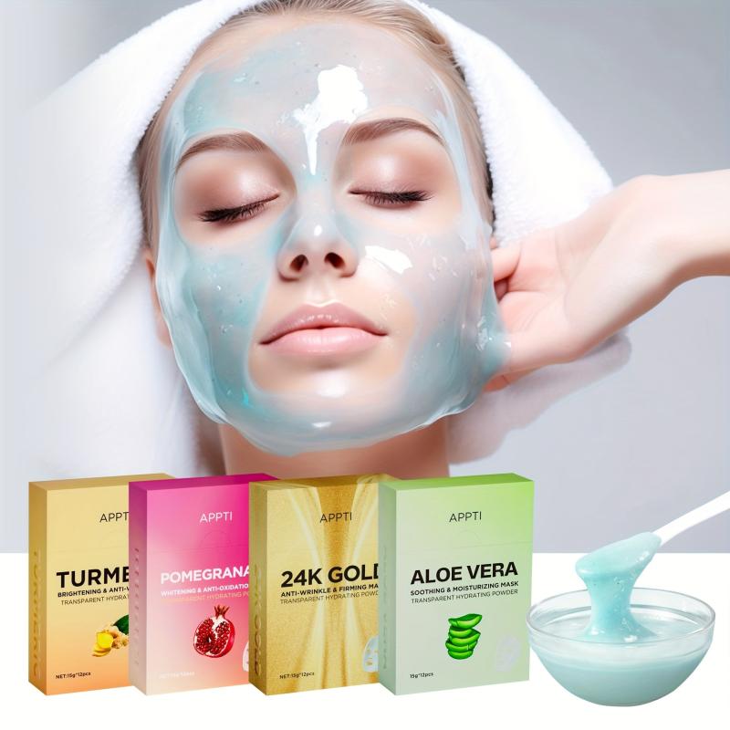 Jelly Mask Aloe Vera Turmeric Pomegranate 24K Golden DIY Spa Home Face Mask