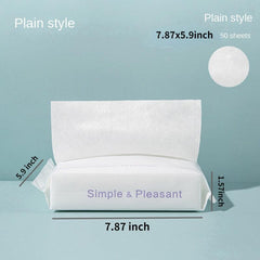 50 Sheets Disposable Face Towel Cotton Soft Towel Beauty Makeup Removable Towel