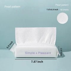 50 Sheets Disposable Face Towel Cotton Soft Towel Beauty Makeup Removable Towel