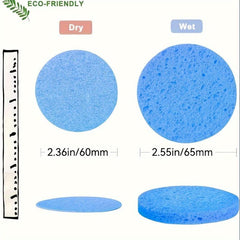 20pcs Compressed Facial Sponges Natural Cellulose for Cleansing Exfoliating