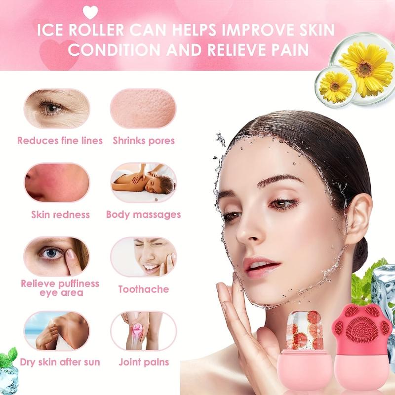 Silicone Ice Roller For Face Facial Ice Roller Skin Care Tool