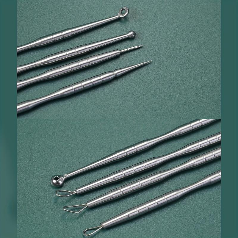 4PCS Stainless Steel Blackhead Remover Tool Acne Needle Set