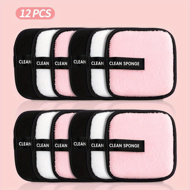 12pcs Reusable Makeup Remover Puffs for All Skin Types