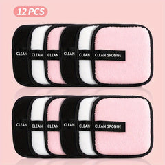 12pcs Reusable Makeup Remover Puffs for All Skin Types