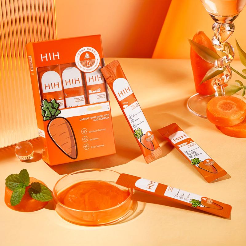 Carrot Foaming Face Mask Hydrates Soothes Unclogs Pores Tightens Invigorates