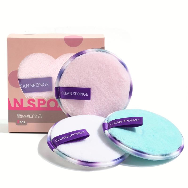 3 Pcs Makeup Remover Puff Beauty Care Tool
