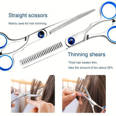 Professional Hair Cutting Shears Set Stainless Steel Hair Cutting Scissors Thinn